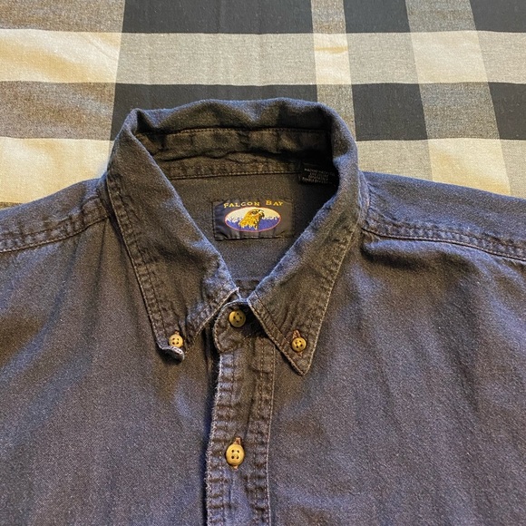 FALCON BAY men’s long sleeve purple shirt/ 1X - Picture 5 of 10